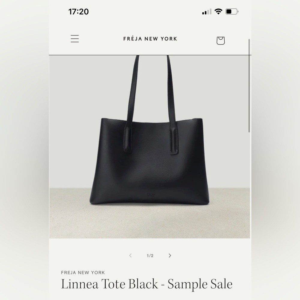 Sold out Freja New York Linnea tote bag. Perfect for work or school.